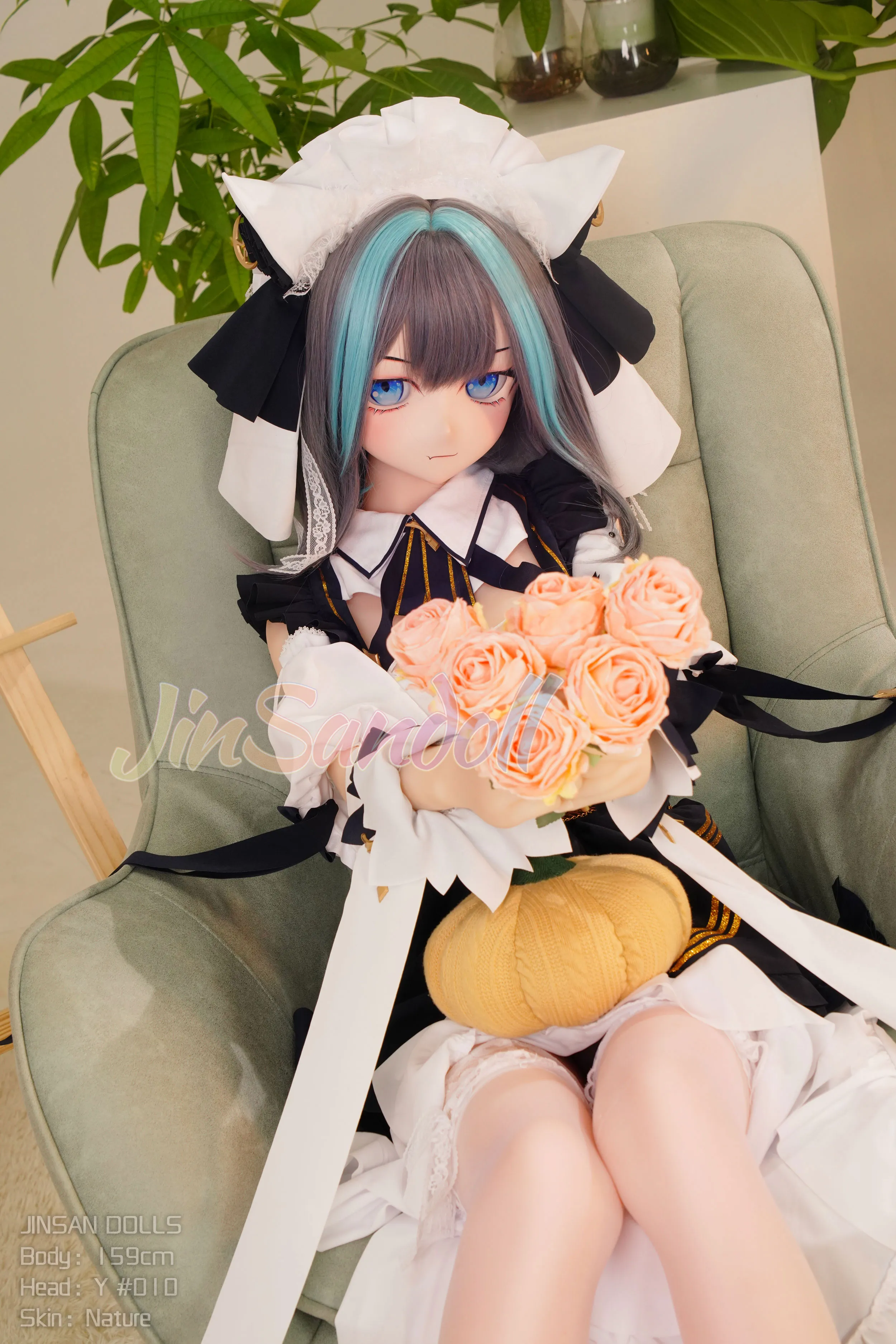159cm (5ft3) Bonnet H Poupée réaliste style anime PVC et S-TPE Poupée sexuelle Tête #Y010